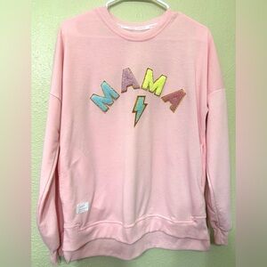 Pink Simply Southern Lightweight Women’s Small “Mama” Sweatshirt W/Pockets